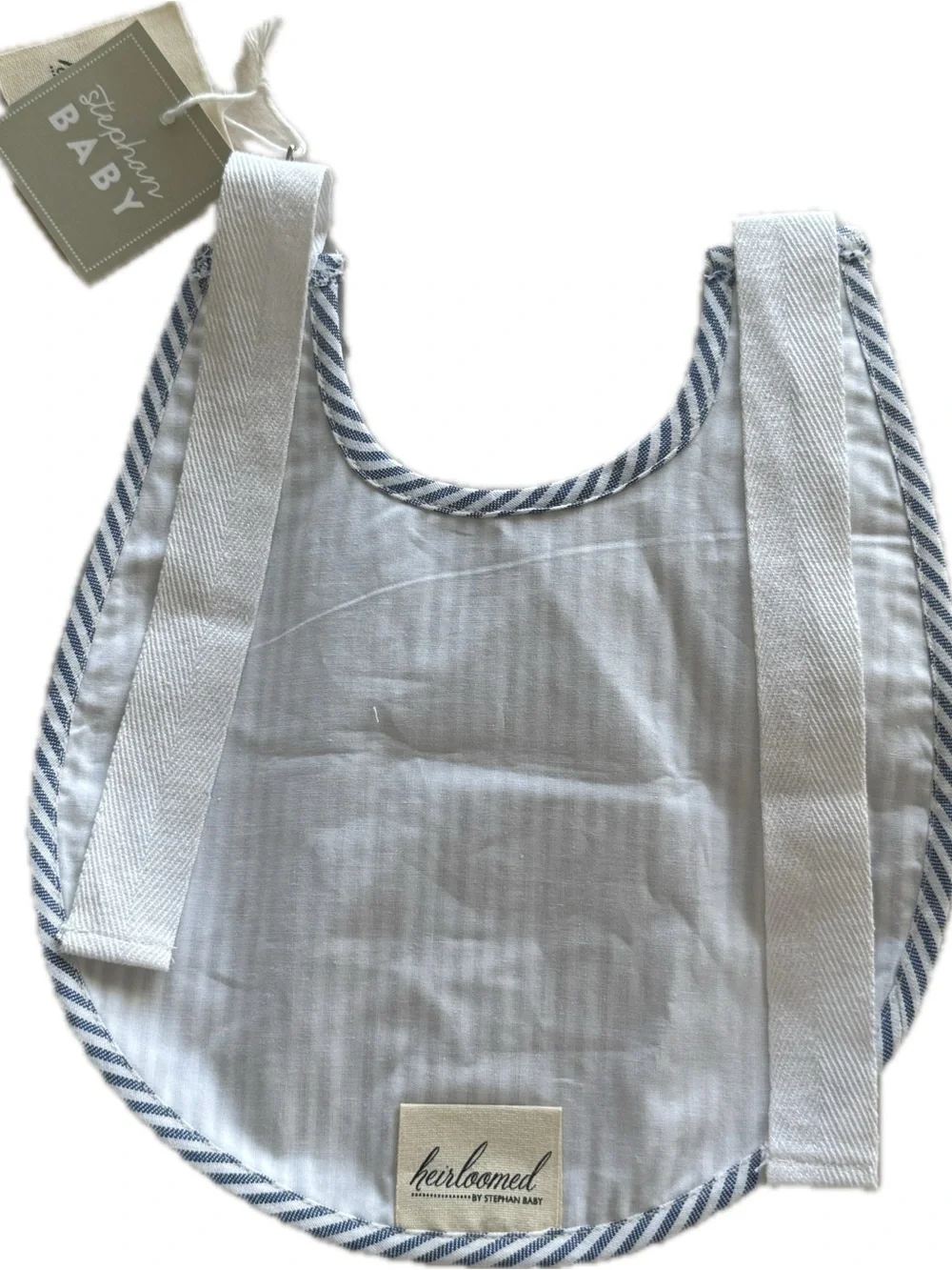 Striped Blue Baby Bib by Stephen Baby